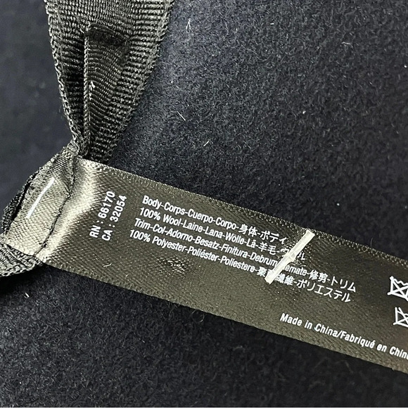 Anthropologie Wool Navy Blue Boater Wide Rim Floppy Hat Festival Boho - Picture 9 of 12